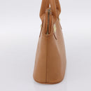 MCM Hand Bag Leather Brown Gold Auth bs37006-4