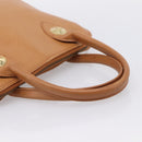 MCM Hand Bag Leather Brown Gold Auth bs37006-7