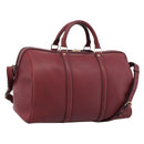 LOUIS VUITTON Parnasea SC Bag MM Boston Bag Leather Red M94762 LV Auth bs37008V-1