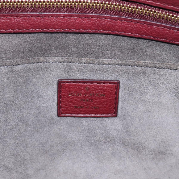 LOUIS VUITTON Parnasea SC Bag MM Boston Bag Leather Red M94762 LV Auth bs37008V