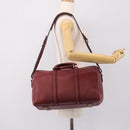 LOUIS VUITTON Parnasea SC Bag MM Boston Bag Leather Red M94762 LV Auth bs37008V-26