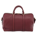 LOUIS VUITTON Parnasea SC Bag MM Boston Bag Leather Red M94762 LV Auth bs37008V-2