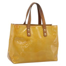 LOUIS VUITTON Monogram Vernis Reade PM Hand Bag Beige M91144 LV Auth bs37012-1