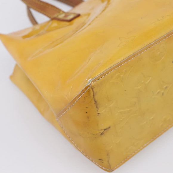LOUIS VUITTON Monogram Vernis Reade PM Hand Bag Beige M91144 LV Auth bs37012