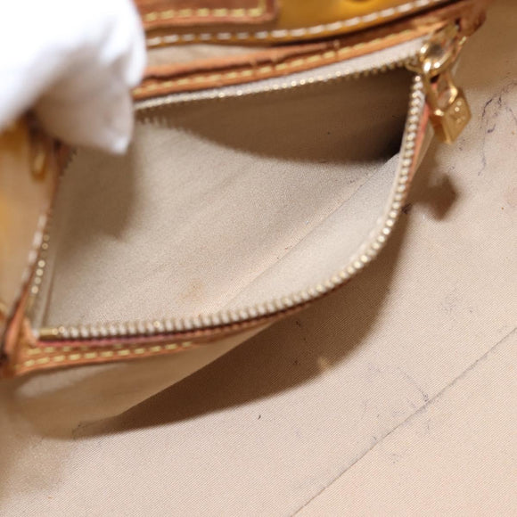 LOUIS VUITTON Monogram Vernis Reade PM Hand Bag Beige M91144 LV Auth bs37012