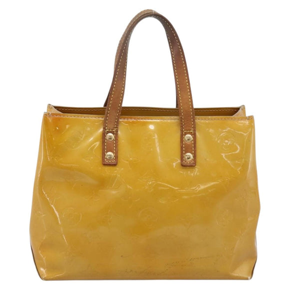LOUIS VUITTON Monogram Vernis Reade PM Hand Bag Beige M91144 LV Auth bs37012