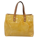 LOUIS VUITTON Monogram Vernis Reade PM Hand Bag Beige M91144 LV Auth bs37012-2