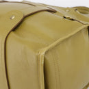 BURBERRY Hand Bag Leather Green Gold Auth bs37013-10