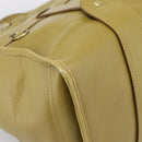 BURBERRY Hand Bag Leather Green Gold Auth bs37013-11