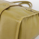 BURBERRY Hand Bag Leather Green Gold Auth bs37013-12