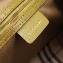 BURBERRY Hand Bag Leather Green Gold Auth bs37013-15