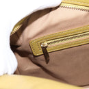 BURBERRY Hand Bag Leather Green Gold Auth bs37013-19