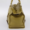 BURBERRY Hand Bag Leather Green Gold Auth bs37013-5