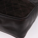 BALENCIAGA Shoulder Bag Suede Leather Brown Gold Auth bs37014-14