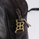 BALENCIAGA Shoulder Bag Suede Leather Brown Gold Auth bs37014-10