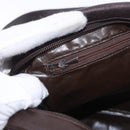 BALENCIAGA Shoulder Bag Suede Leather Brown Gold Auth bs37014-21