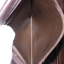 BALENCIAGA Shoulder Bag Suede Leather Brown Gold Auth bs37014-22