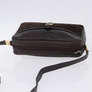 BALENCIAGA Shoulder Bag Suede Leather Brown Gold Auth bs37014-6