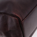 Salvatore Ferragamo Tote Bag Leather Wine Red Gold Auth bs37015-10
