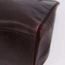 Salvatore Ferragamo Tote Bag Leather Wine Red Gold Auth bs37015-15