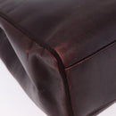 Salvatore Ferragamo Tote Bag Leather Wine Red Gold Auth bs37015-16