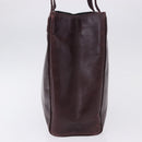 Salvatore Ferragamo Tote Bag Leather Wine Red Gold Auth bs37015-4