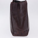 Salvatore Ferragamo Tote Bag Leather Wine Red Gold Auth bs37015-5