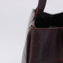 Salvatore Ferragamo Tote Bag Leather Wine Red Gold Auth bs37015-6
