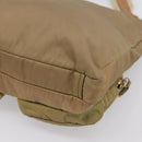 Miu Miu Shoulder Bag Nylon Beige Gold Auth bs37016-15