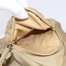 Miu Miu Shoulder Bag Nylon Beige Gold Auth bs37016-10