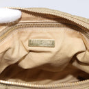 Miu Miu Shoulder Bag Nylon Beige Gold Auth bs37016-18