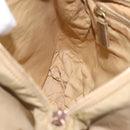 Miu Miu Shoulder Bag Nylon Beige Gold Auth bs37016-20