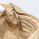 Miu Miu Shoulder Bag Nylon Beige Gold Auth bs37016-21