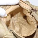 Miu Miu Shoulder Bag Nylon Beige Gold Auth bs37016-22