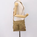 Miu Miu Shoulder Bag Nylon Beige Gold Auth bs37016-23