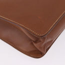 HERMES Danube 38 Business Bag Leather Brown Gold Auth bs37017-11