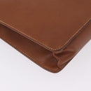 HERMES Danube 38 Business Bag Leather Brown Gold Auth bs37017-13
