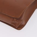 HERMES Danube 38 Business Bag Leather Brown Gold Auth bs37017-14