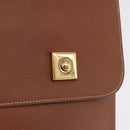 HERMES Danube 38 Business Bag Leather Brown Gold Auth bs37017-16