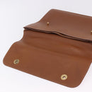 HERMES Danube 38 Business Bag Leather Brown Gold Auth bs37017-17