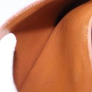 HERMES Danube 38 Business Bag Leather Brown Gold Auth bs37017-22
