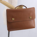 HERMES Danube 38 Business Bag Leather Brown Gold Auth bs37017-24