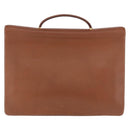 HERMES Danube 38 Business Bag Leather Brown Gold Auth bs37017-3