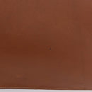 HERMES Danube 38 Business Bag Leather Brown Gold Auth bs37017-4