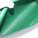 HERMES Kirius Business Bag Leather Green Gold Auth bs37018-11