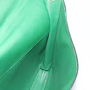 HERMES Kirius Business Bag Leather Green Gold Auth bs37018-17
