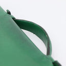 HERMES Kirius Business Bag Leather Green Gold Auth bs37018-8
