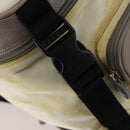 CHANEL Sports Line COCO Mark Backpack Nylon Leather Beige Silver CC Auth bs37020-20