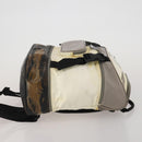 CHANEL Sports Line COCO Mark Backpack Nylon Leather Beige Silver CC Auth bs37020-3