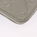 CHANEL Matelasse COCO Mark Tote Bag Patent leather Beige Silver CC Auth bs37021-10